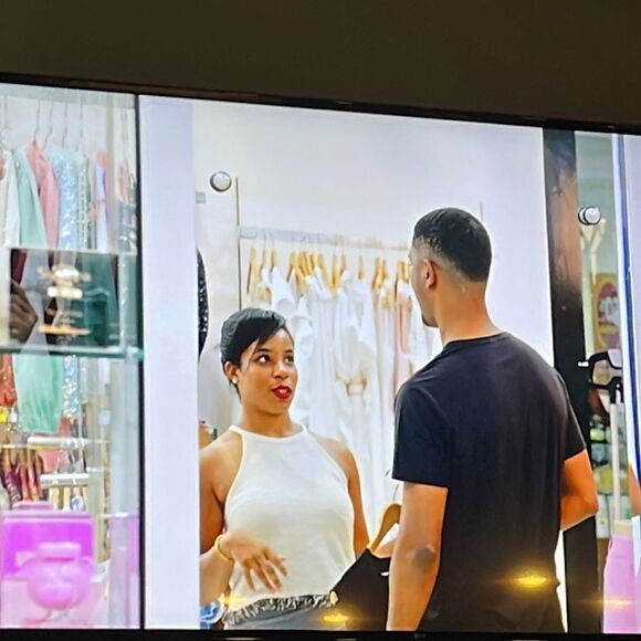 Zara Fringe Cream Black Halter Top Blouse As Seen On 90 Day UK ..Small - Picture 5 of 5